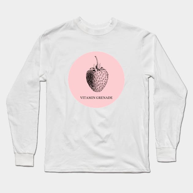 Strawberry, the Vitamin Grenade Long Sleeve T-Shirt by kafkacloset